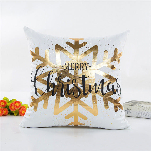 MIHE Cushion Cover 45*45cm Gold Linen Cotton Soft Throw