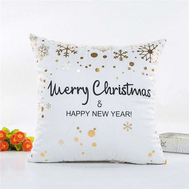 MIHE Cushion Cover 45*45cm Gold Linen Cotton Soft Throw