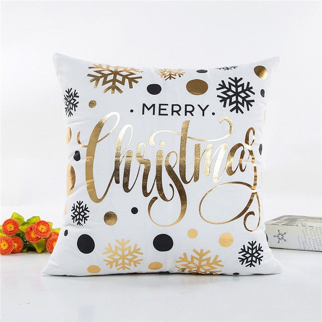 MIHE Cushion Cover 45*45cm Gold Linen Cotton Soft Throw