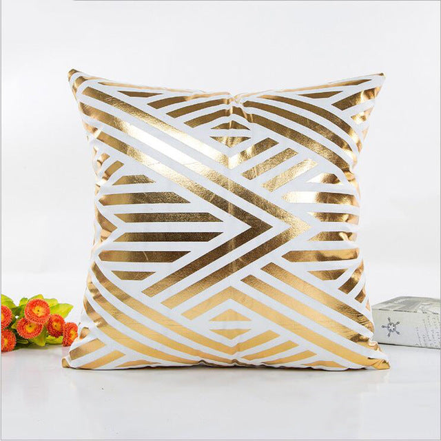 MIHE Cushion Cover 45*45cm Gold Linen Cotton Soft Throw