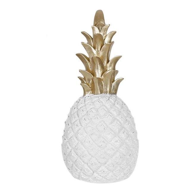 Nordic Style Modern Pineapple Ornament Craft Synthetic Resin Individual Metal Finishes Home
