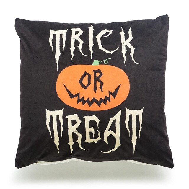Twins Party 45x45cm Trick Treat Pumpkin Print Throw Pillow Cushion Happy Halloween