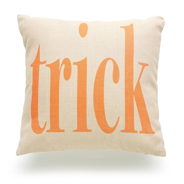 Twins Party 45x45cm Trick Treat Pumpkin Print Throw Pillow Cushion Happy Halloween