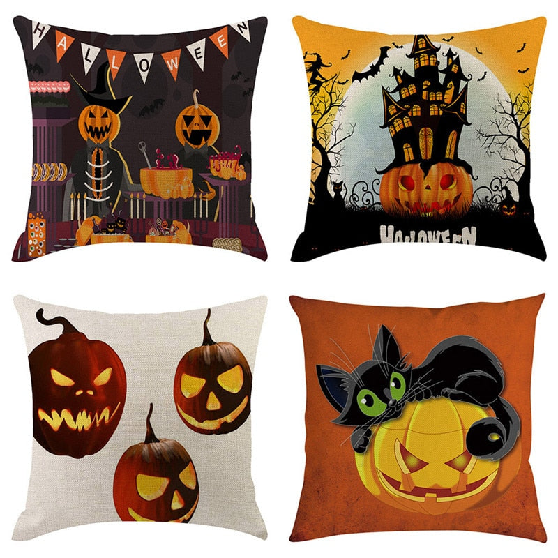 Halloween Pumpkin Throw Pillow  Pillowcases  Sofa Cushion Halloween pillowcase A1