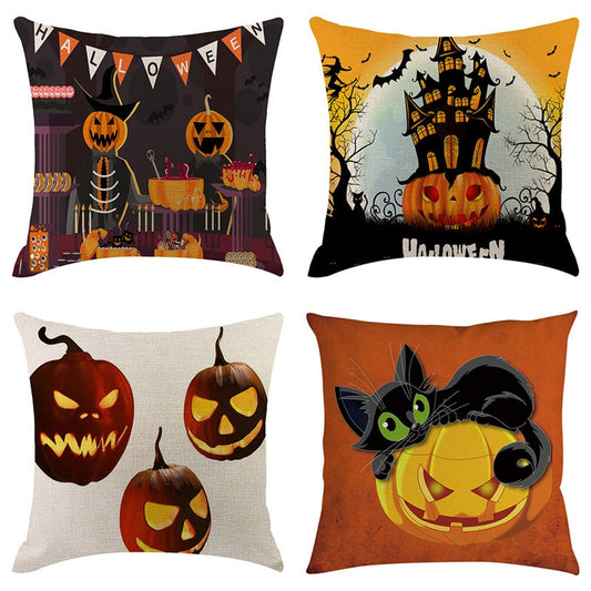 Halloween Pumpkin Throw Pillow  Pillowcases  Sofa Cushion Halloween pillowcase A1