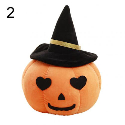 Kawaii Pumpkin with Hat Plush Toy Halloween Stuffed Doll Children  Home Sofa Cushion