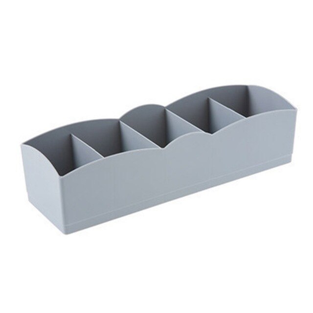5 Grids Jewelry Socks Storage Box Superimposable Underwear Cosmetic Organizer Desktop Storage Basket