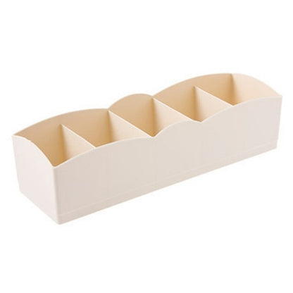 5 Grids Jewelry Socks Storage Box Superimposable Underwear Cosmetic Organizer Desktop Storage Basket