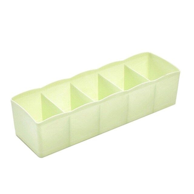 5 Grids Jewelry Socks Storage Box Superimposable Underwear Cosmetic Organizer Desktop Storage Basket