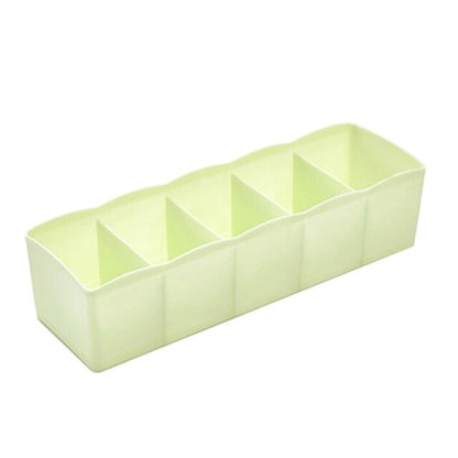 5 Grids Jewelry Socks Storage Box Superimposable Underwear Cosmetic Organizer Desktop Storage Basket