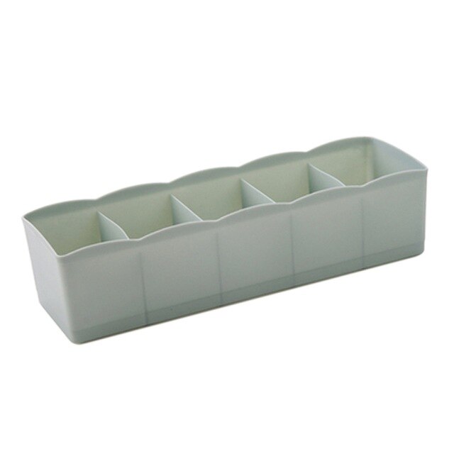 5 Grids Jewelry Socks Storage Box Superimposable Underwear Cosmetic Organizer Desktop Storage Basket