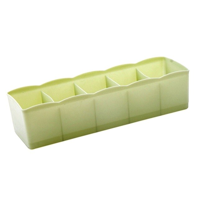 5 Grids Jewelry Socks Storage Box Superimposable Underwear Cosmetic Organizer Desktop Storage Basket