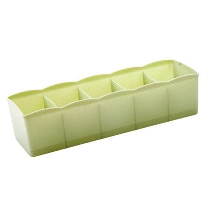 5 Grids Jewelry Socks Storage Box Superimposable Underwear Cosmetic Organizer Desktop Storage Basket