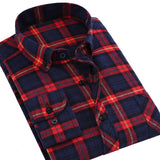 VFan Flannel Men Plaid Shirts 2016 New Autumn Luxury Slim Long Sleeve Brand Formal
