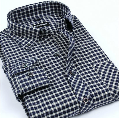 VFan Flannel Men Plaid Shirts 2016 New Autumn Luxury Slim Long Sleeve Brand Formal