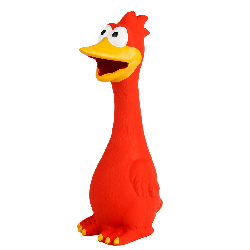 More Fun !! Freeshipping Dog Toys Rooster Crows Attract Puppy Dog and Cat Pet Squeak Toys
