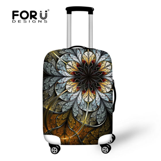 Vintage Flower Covers For Trolley Suitcase Elastic Waterproof Luggage Protective Cover For 18 - 30 Inch Travel Case Dustproof
