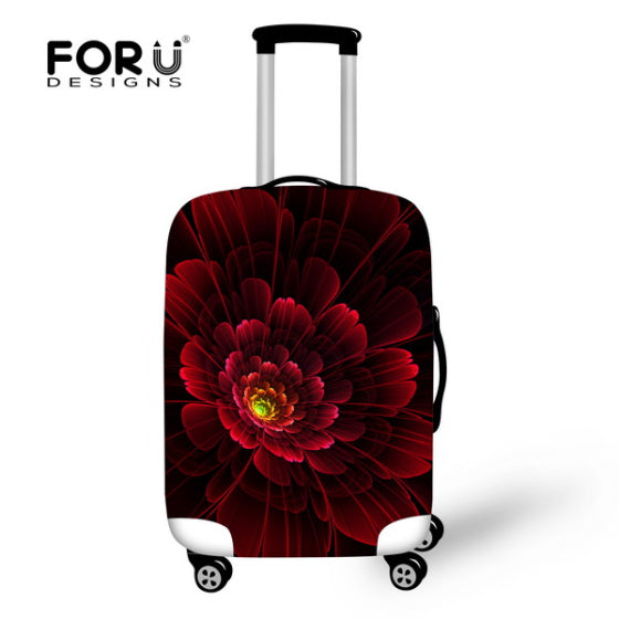 Vintage Flower Covers For Trolley Suitcase Elastic Waterproof Luggage Protective Cover For 18 - 30 Inch Travel Case Dustproof