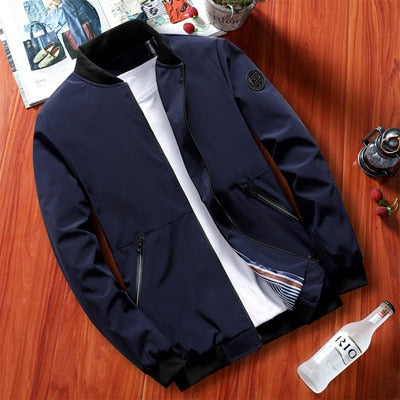 DIMUSI Autumn Mens Bomber Jackets Casual Male Outwear Military Windbreaker