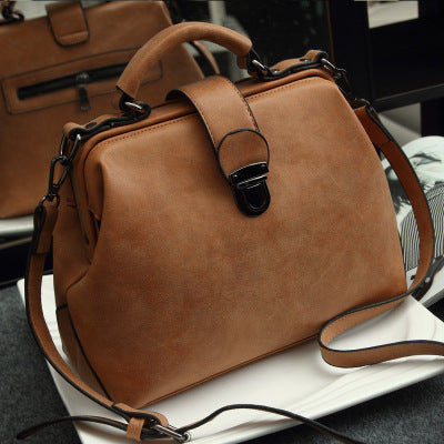 Retro Doctor Bag Fashion Large Capacity Messenger Bag Ladies Shoulder Bag Scrub
