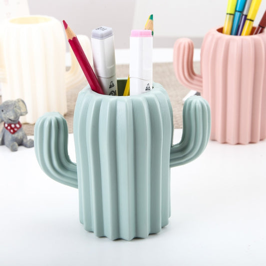 Pen holder creative student stationery Desktop cactus desk multifunction storage box