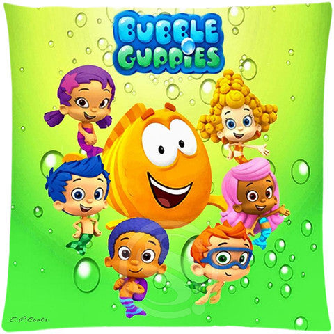 A-Q533 Nice Custom Pillow Case bubble guppies #2 Pillowcases zipper 16x16 inch (One side) - Shopy Max