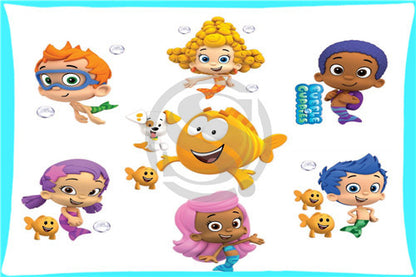 LUQI Zippered Pillow Protector Pillowcase,Queen Size 20x30 inches, Bubble Guppies Pillow Cover - Shopy Max