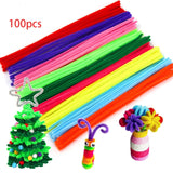 30/50/100pcs Multicolour Chenille Stems Pipe Cleaners Handmade