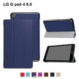 cover case for LG Gpad4 8.0 P530 2017 release LG G PAD 4 8" tablet ultra slim PU leather stand case LG GPAD P530+free gift