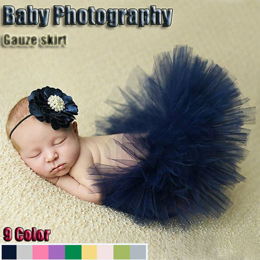 Skirt And Headwear Neonatal Photography Props Pettiskirt Infant Costume Princess Tutu Skirt Flower