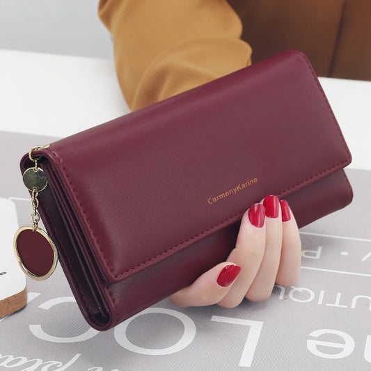 aliwood New Fashion Women Wallets Brand Letter Long Tri-fold