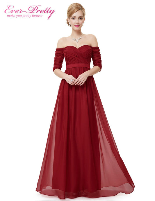 Evening Dresses Ever Pretty HE08411 Women Elegant Strapless Half  Sleeve Long Formal - Shopy Max
