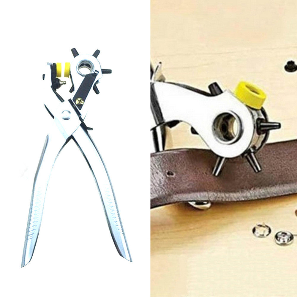Multi-function Portable Puncher Heavy Duty Leather Hole Punch Hand Pliers