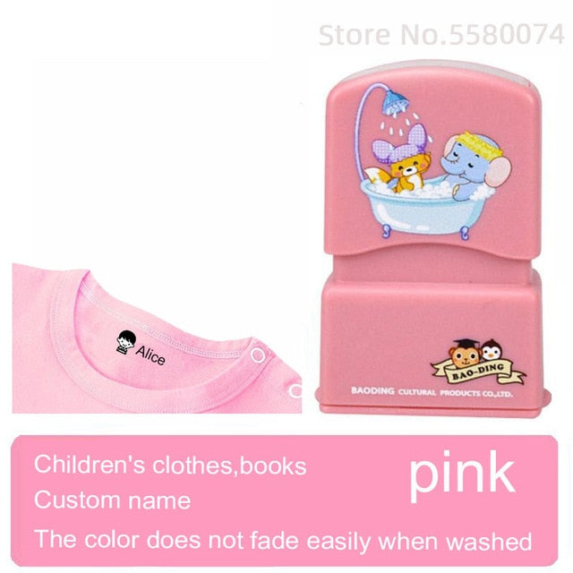 custom-made Baby Name Stamp DIY for children Name Seal student clothes chapter