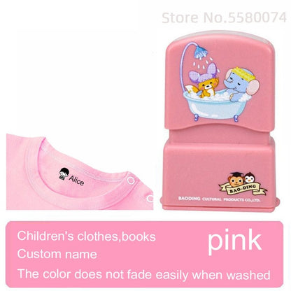 custom-made Baby Name Stamp DIY for children Name Seal student clothes chapter