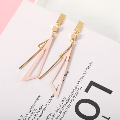 2020 Korean Long Statement Geometric Triangle Tassel Dangle Drop Earrings