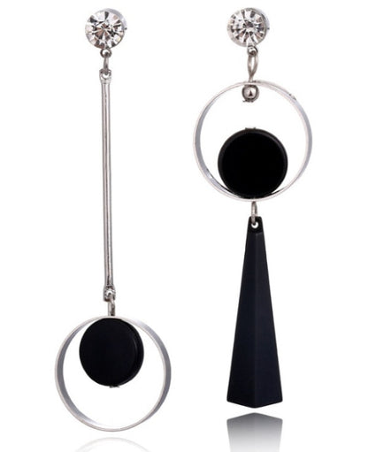 2020 Korean Long Statement Geometric Triangle Tassel Dangle Drop Earrings
