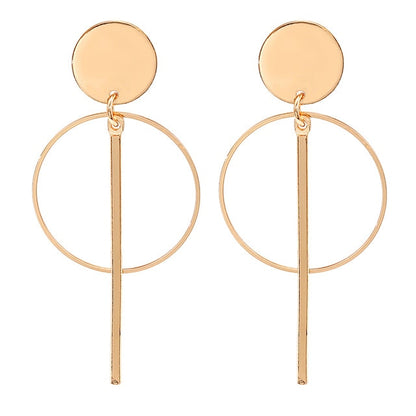 2020 Korean Long Statement Geometric Triangle Tassel Dangle Drop Earrings