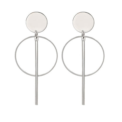 2020 Korean Long Statement Geometric Triangle Tassel Dangle Drop Earrings