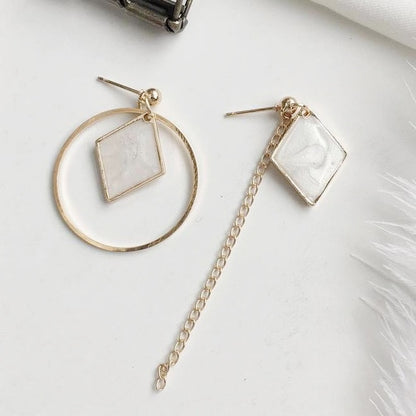 2020 Korean Long Statement Geometric Triangle Tassel Dangle Drop Earrings