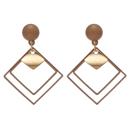 2020 Korean Long Statement Geometric Triangle Tassel Dangle Drop Earrings