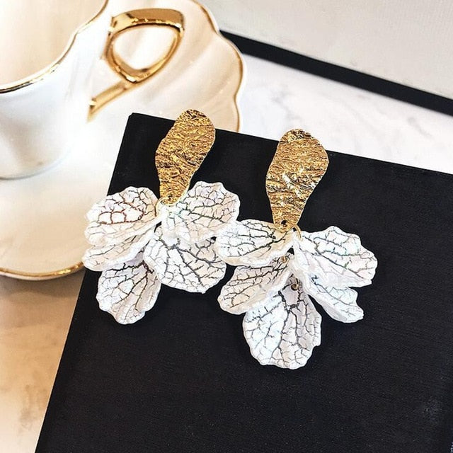 2020 Korean Long Statement Geometric Triangle Tassel Dangle Drop Earrings
