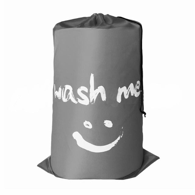 Smile Shape Nylon Laundry Bag Wash Me Travel Storage Pouch Machine