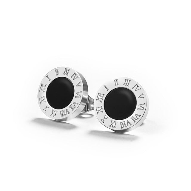 Korean Simple Statement Earrings Stainless Steel Stud Earrings For Women