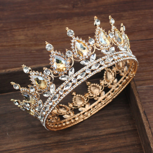 Vintage Wedding Queen King Tiaras and Crowns Bridal Head Jewelry Accessories Womem
