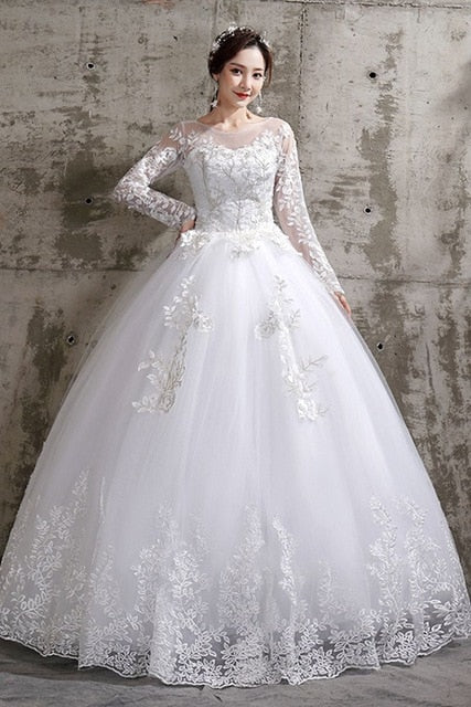 Flower Wedding Dress 2020 New Style Bride Plus Size Flower Wedding Dresses