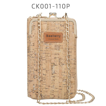 2020 New Fashion Women Wallets Wood Grain Chain Long