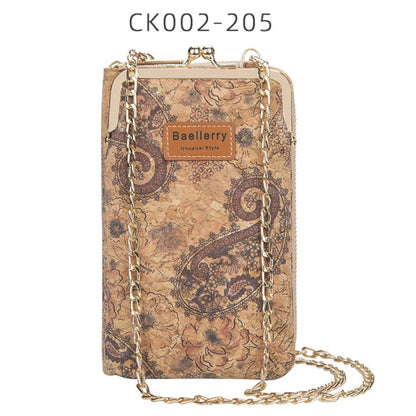 2020 New Fashion Women Wallets Wood Grain Chain Long
