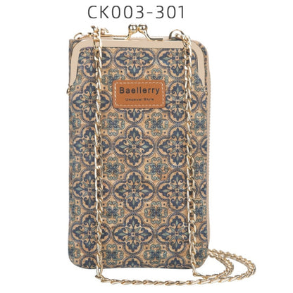 2020 New Fashion Women Wallets Wood Grain Chain Long