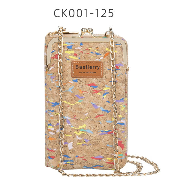 2020 New Fashion Women Wallets Wood Grain Chain Long